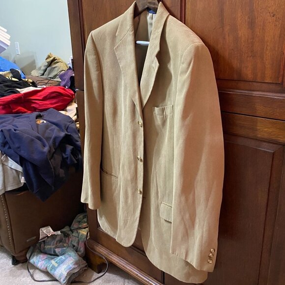 Daniel Gray Men's Blazer Jacket 42L Beige Corduroy Sport Coat SK Vintage Classic - Picture 16 of 16
